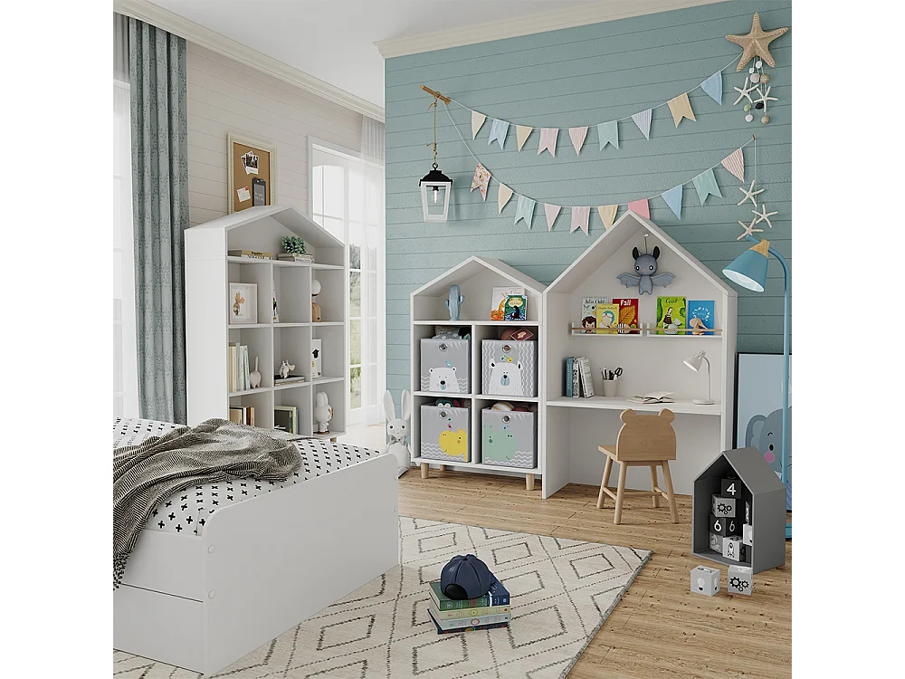 Boîte pliante gris (ours & hippopotame) 30x30x30