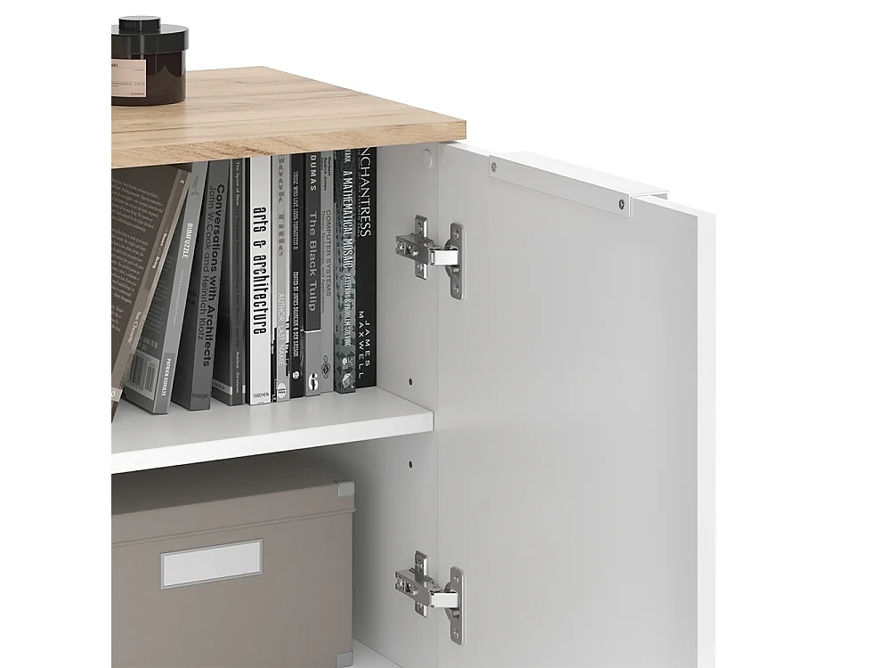 Meuble-paroi blanc/sonoma 80x40x50 wido