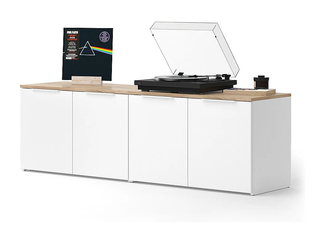 Meuble-paroi blanc/sonoma 80x40x50 wido