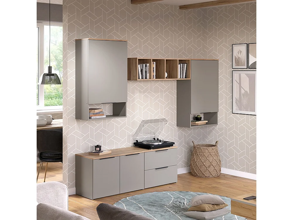 Meuble-paroi grège 80x40x50 wido