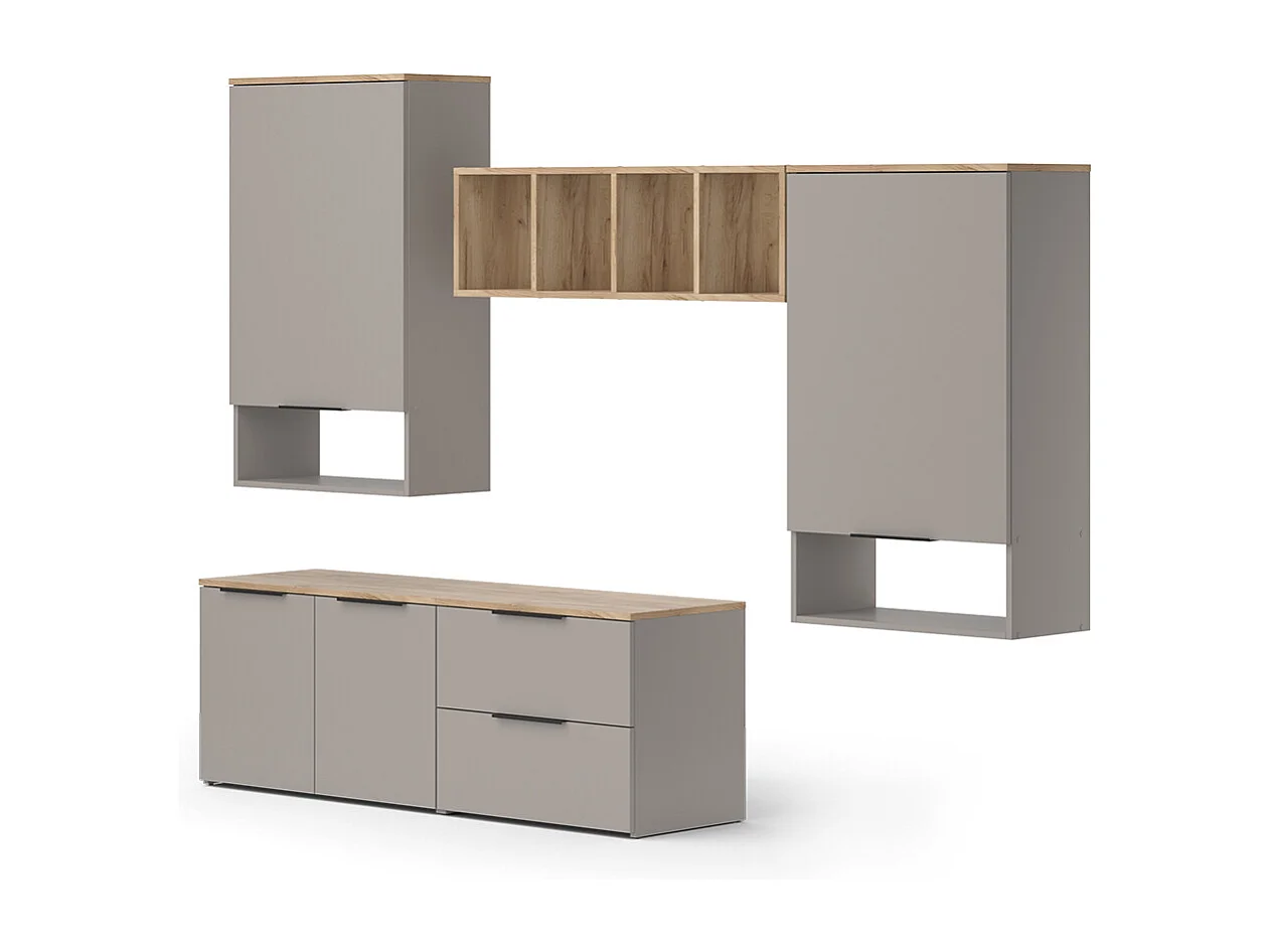 Meuble-paroi grège 80x40x50 wido