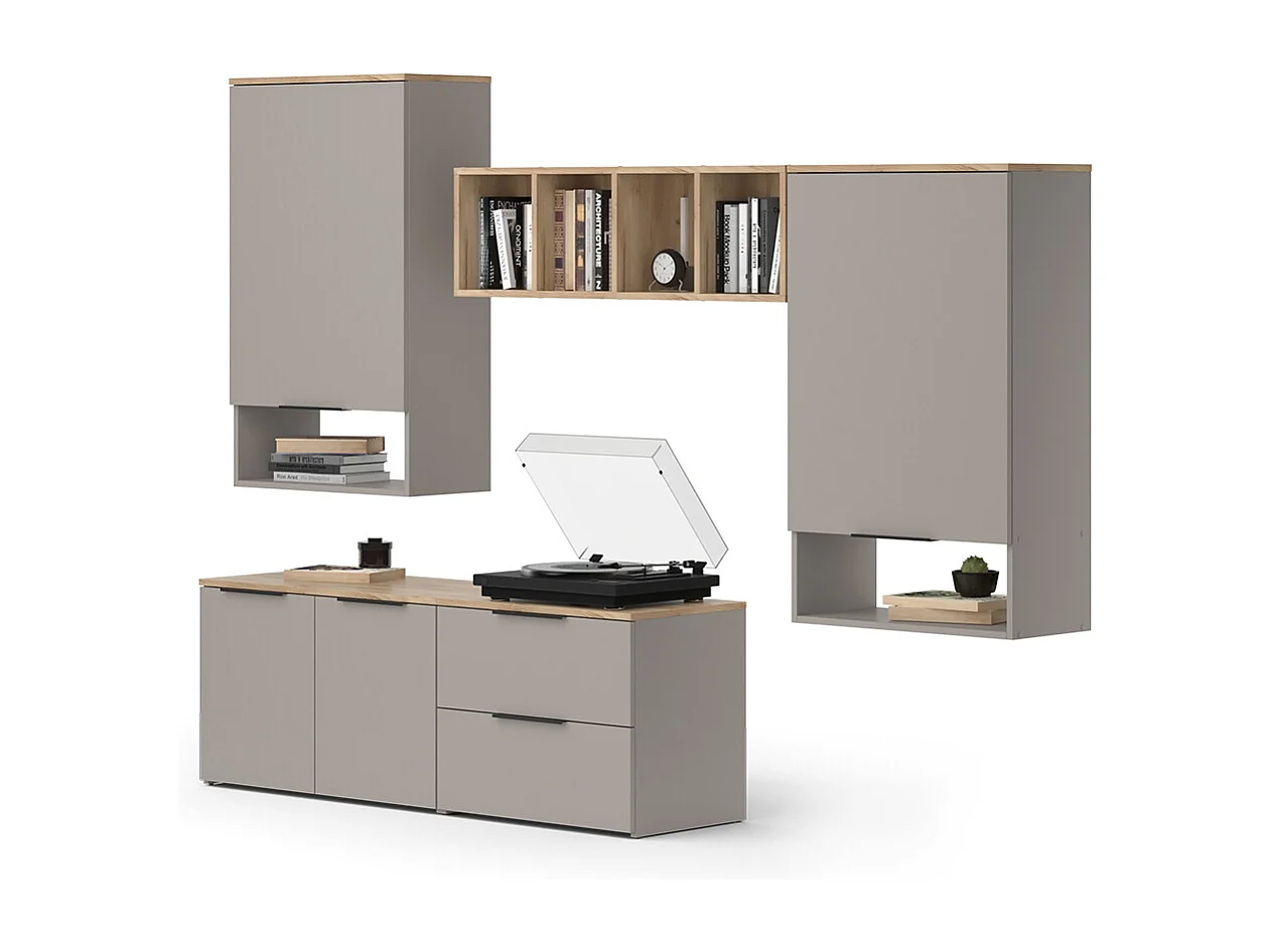 Meuble-paroi grège 80x40x50 wido