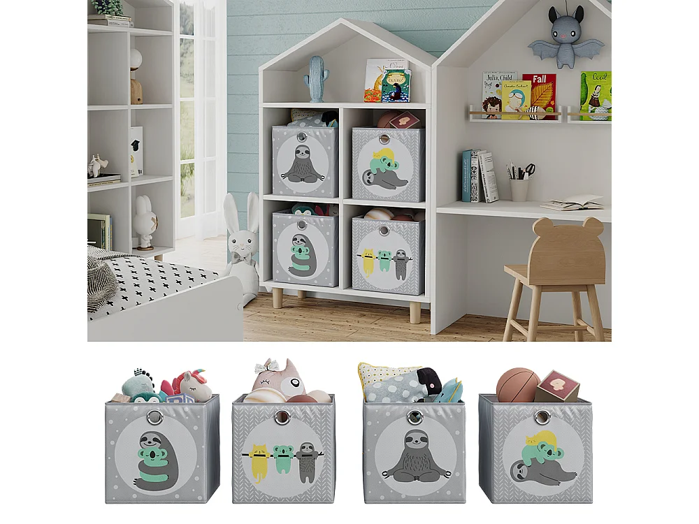 Boîte pliante gris 30x30x30