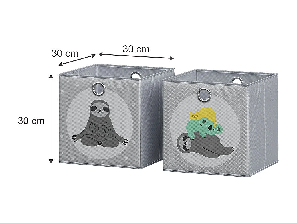 Boîte pliante gris 30x30x30