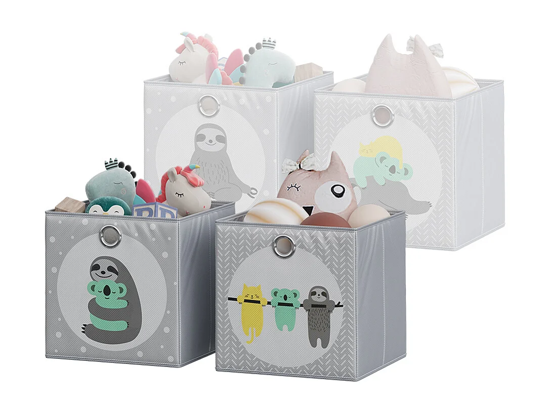 Boîte pliante gris 30x30x30