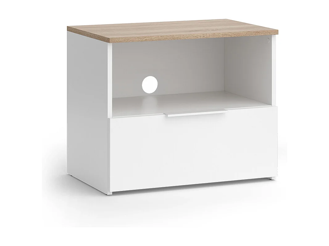 Meuble TV blanc/sonoma 60x40x50 wido