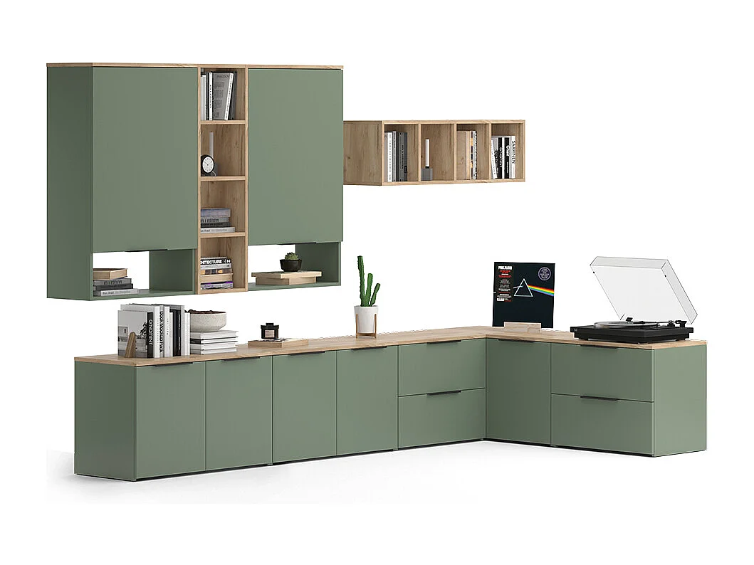 Meuble-paroi vert 80x40x50 wido