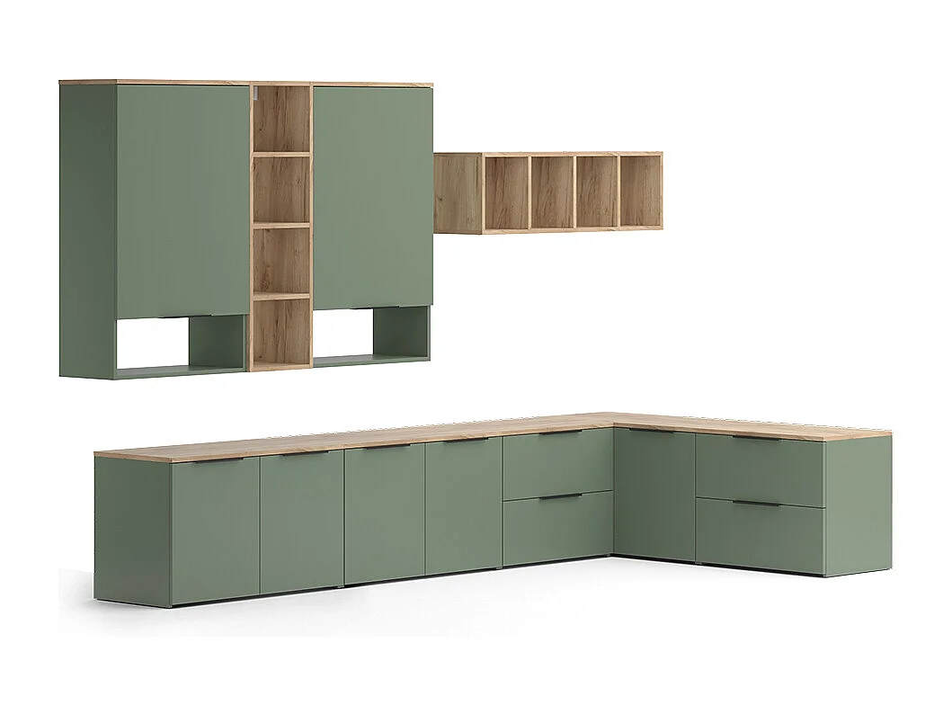 Meuble-paroi vert 80x40x50 wido