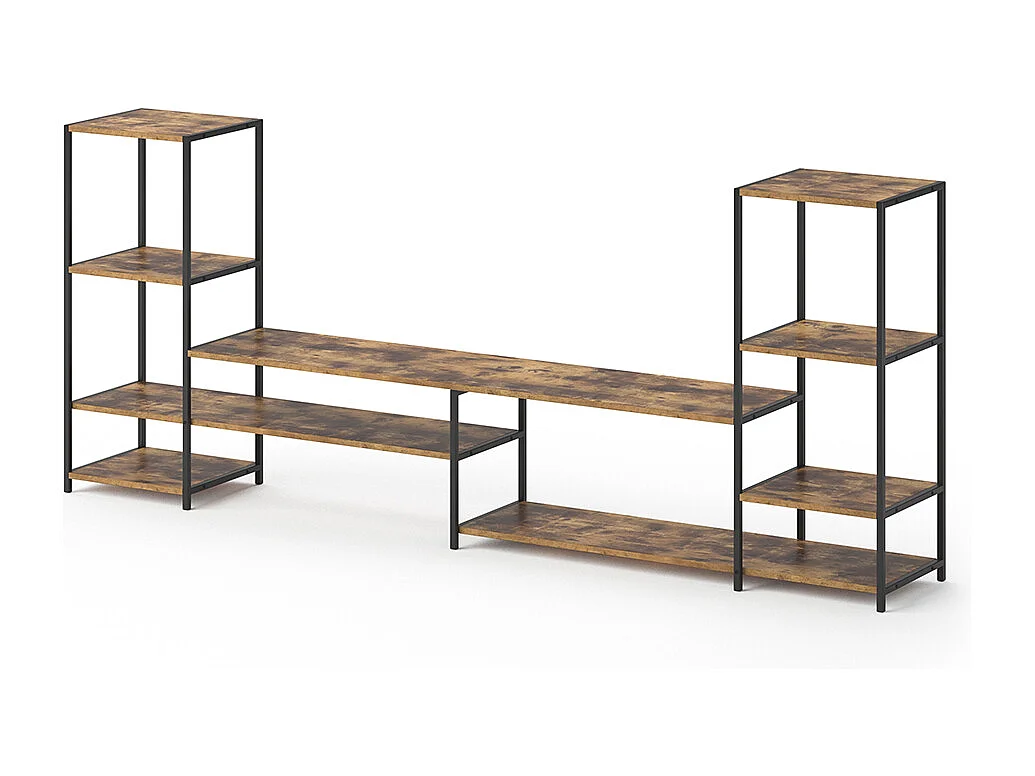 Lavt skab antik træ 226x34x93 fyrk