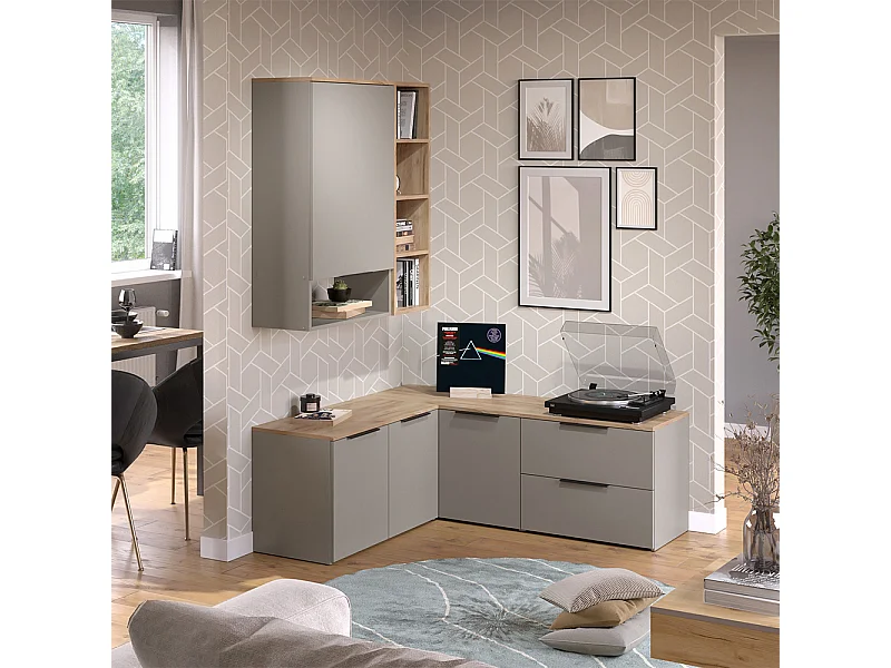 Wohnwand greige 80x40x50 wido