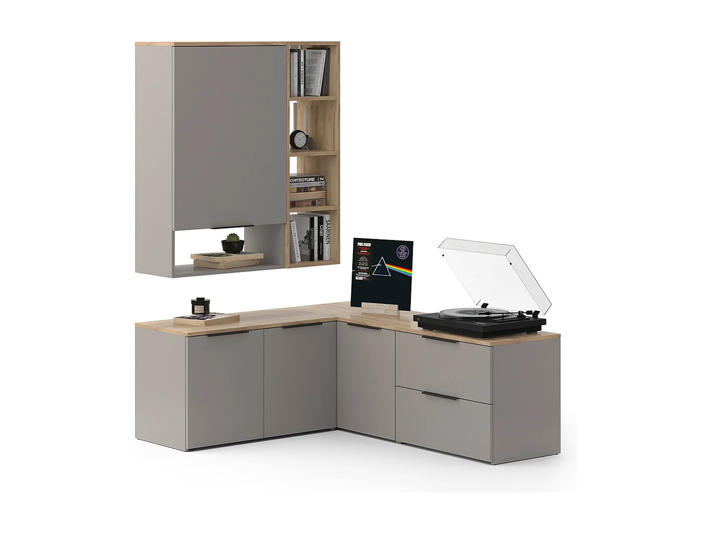 Wohnwand greige 80x40x50 wido