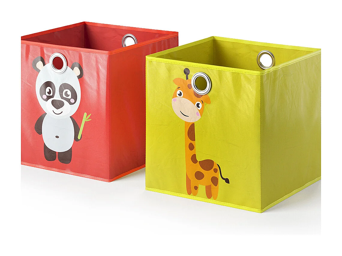 Boîte pliante rouge/jaune 30x30x30