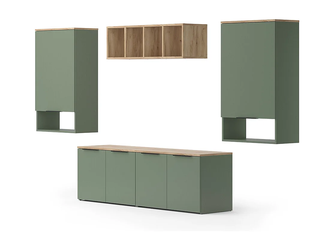 Meuble-paroi vert 80x40x50 wido