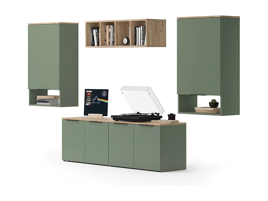 Meuble-paroi vert 80x40x50 wido