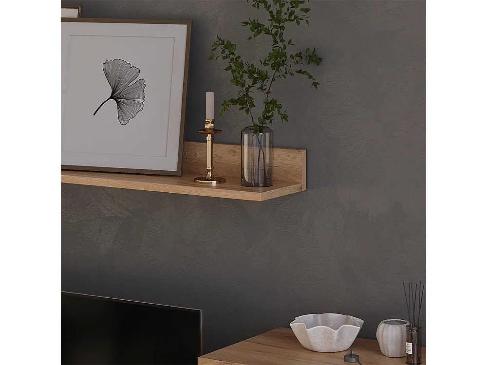 Lowboard & étagère chêne doré/anthracite 139.8x35.3x38.9 berno