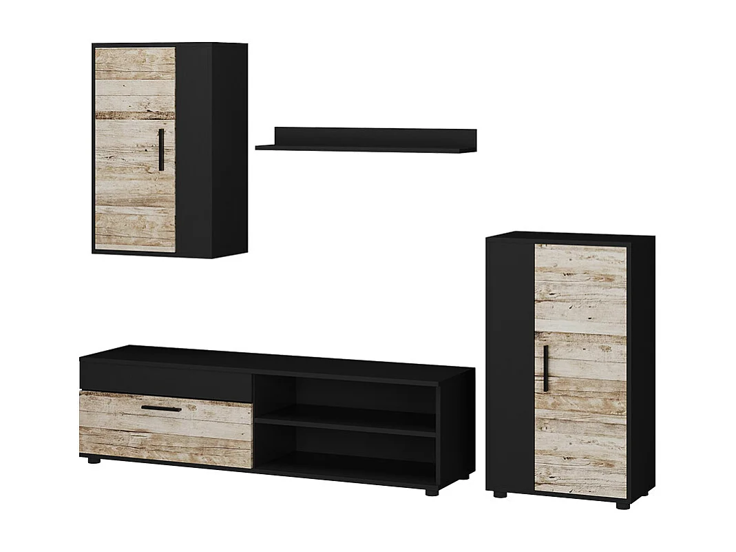 Wohnwand anthracite/beige 139.8x35.4x38.9 berno