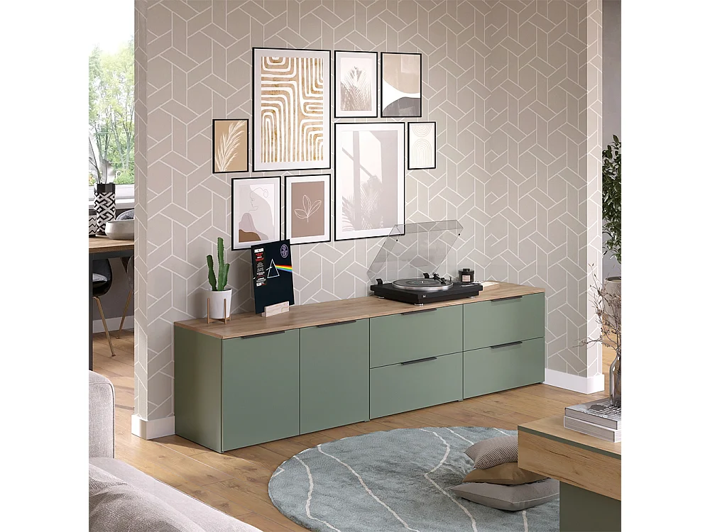 Meuble-paroi vert 80x40x50 wido