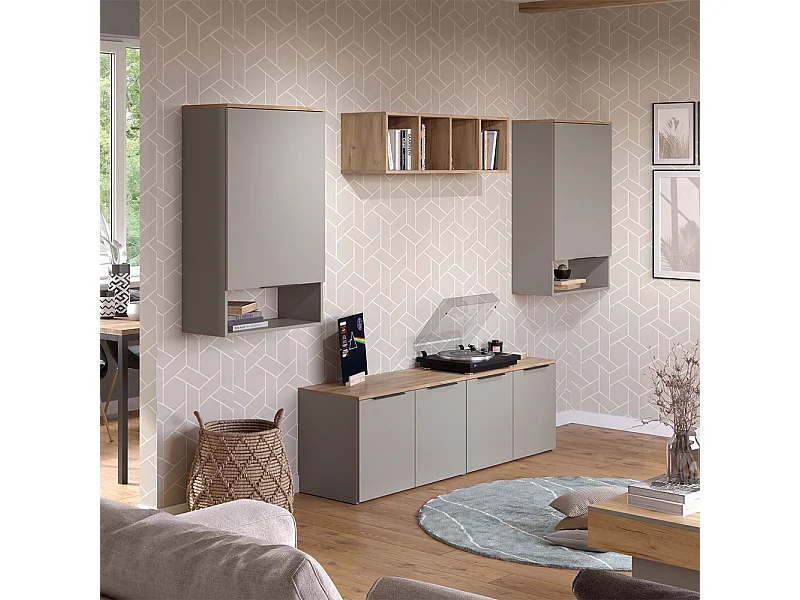 Wohnwand greige 80x40x50 wido
