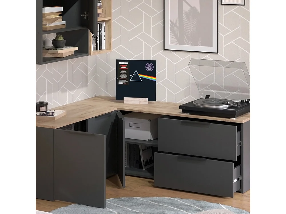 Parete attrezzata antracite 80x40x50 wido