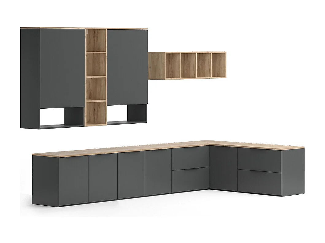 Szafka ścienna antracyt 80x40x50 wido