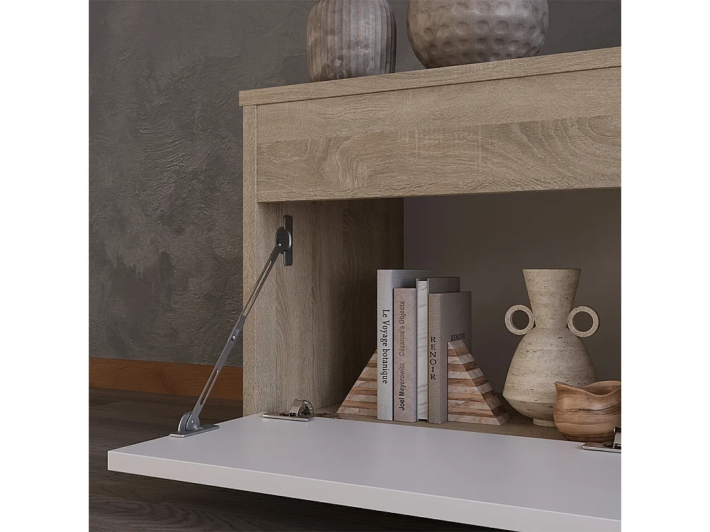 Meuble-paroi sonoma/blanc 139.8x35.4x38.9 berno