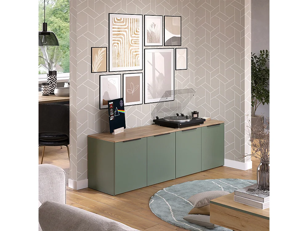 Meuble-paroi vert 80x40x50 wido