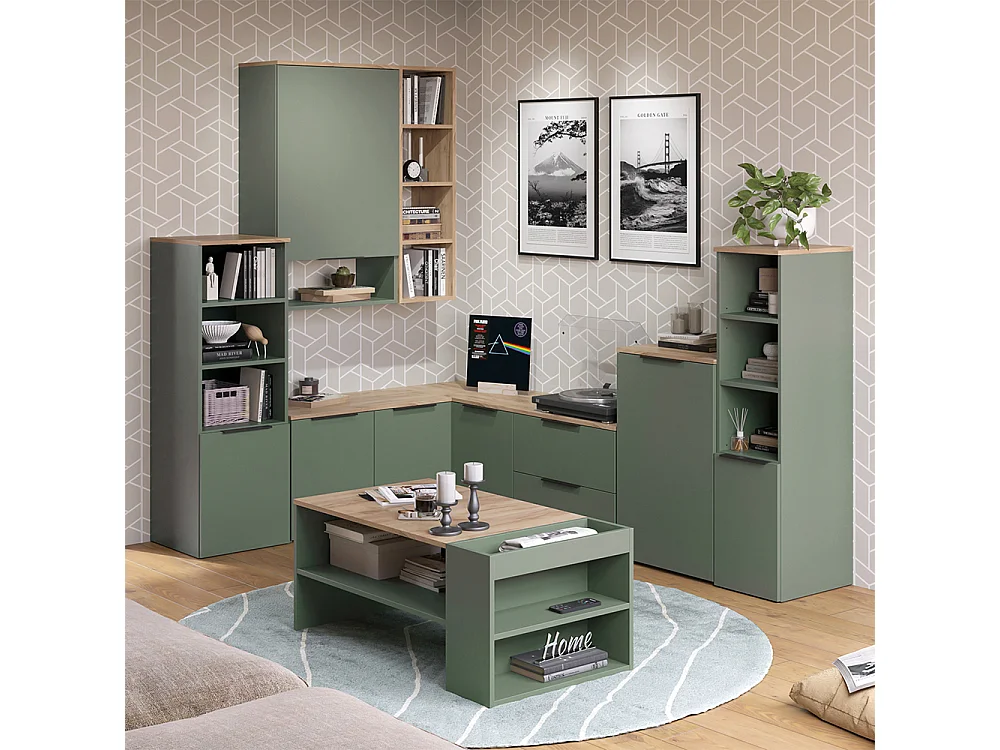 Meuble-paroi vert 80x40x50 wido