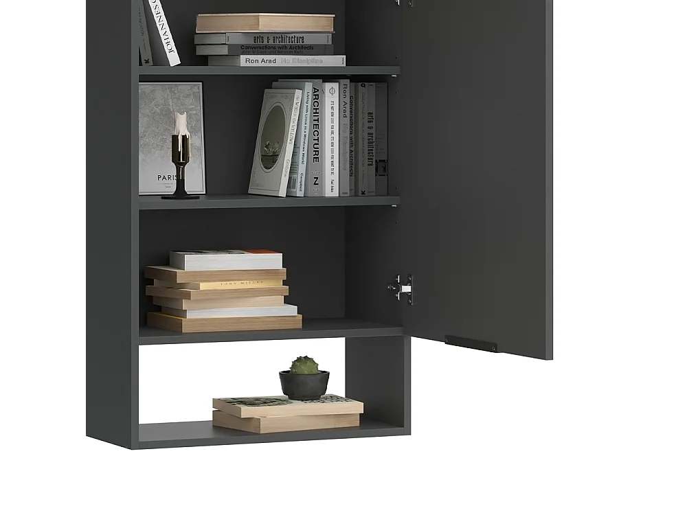 Mur de salon anthracite 80x40x50 wido