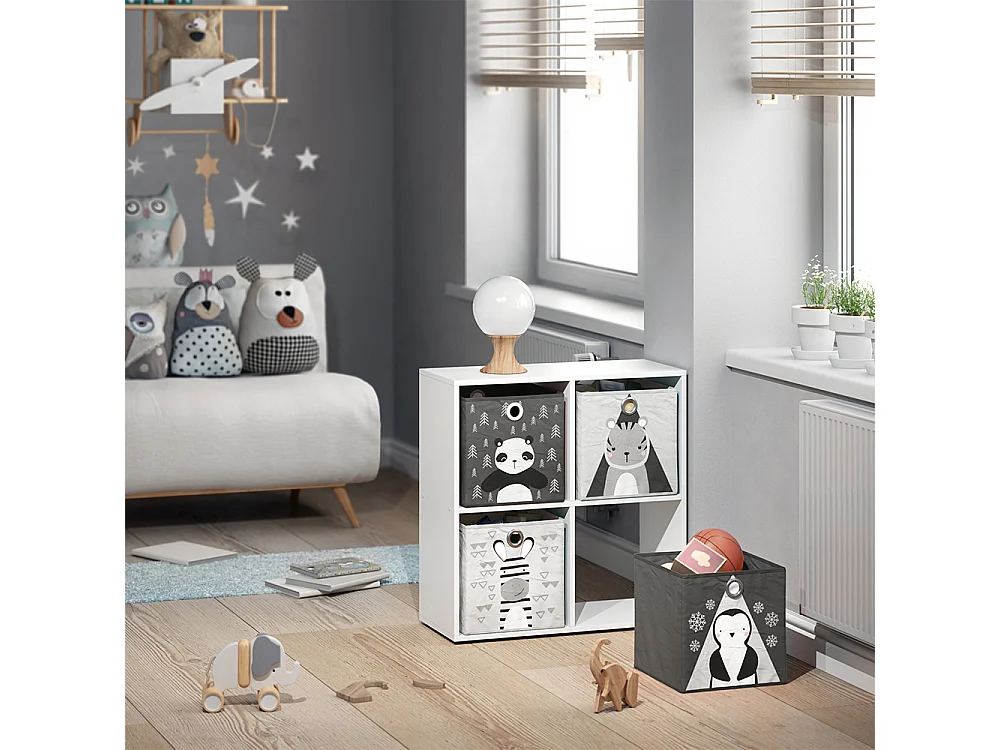 Boîte pliante gris foncé 30x30x30