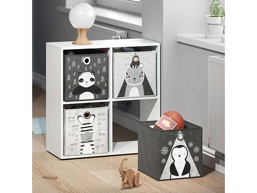 Boîte pliante gris foncé 30x30x30