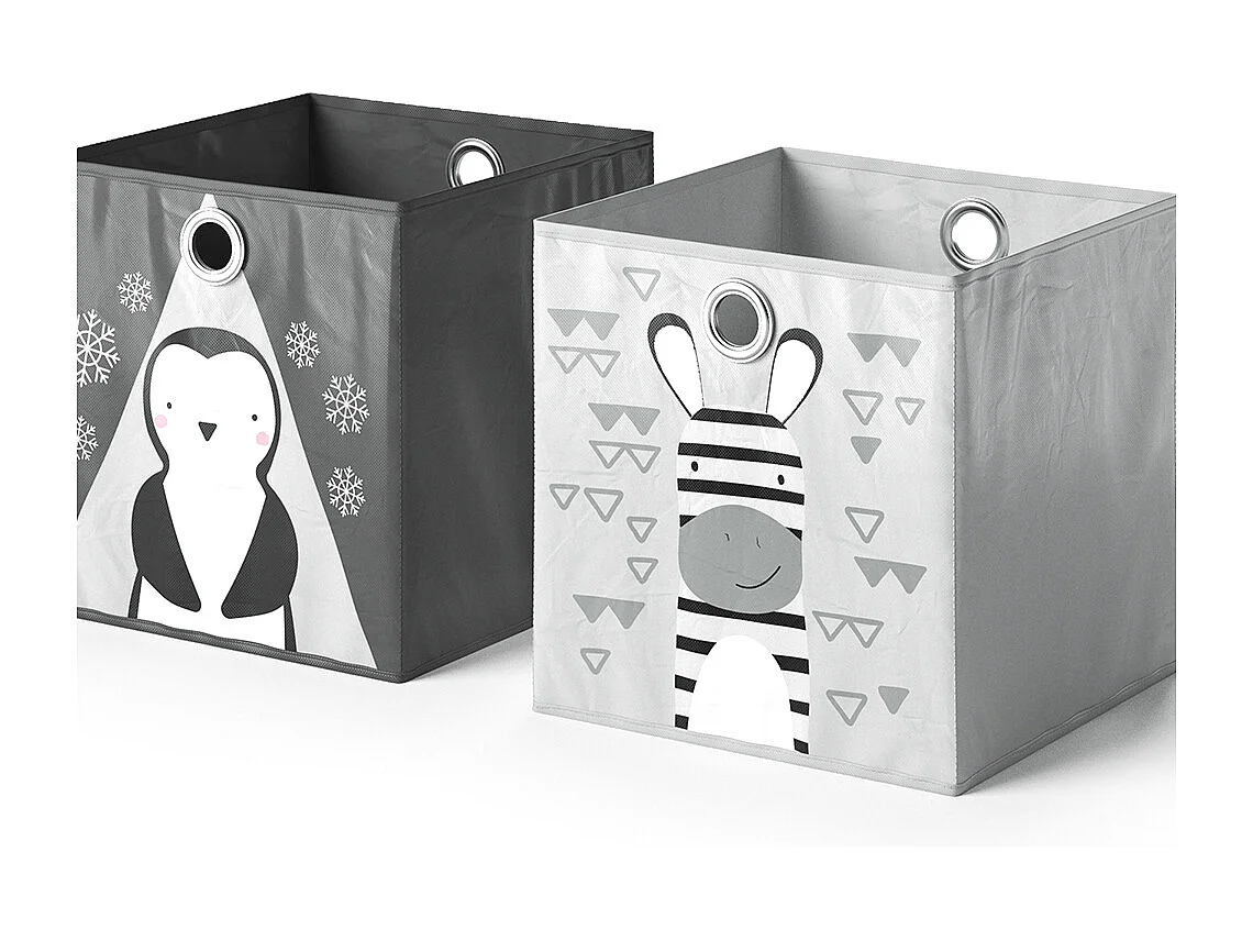 Boîte pliante gris foncé 30x30x30