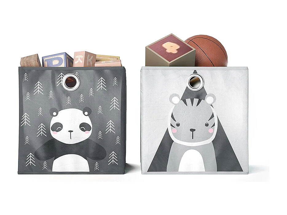 Boîte pliante gris foncé 30x30x30