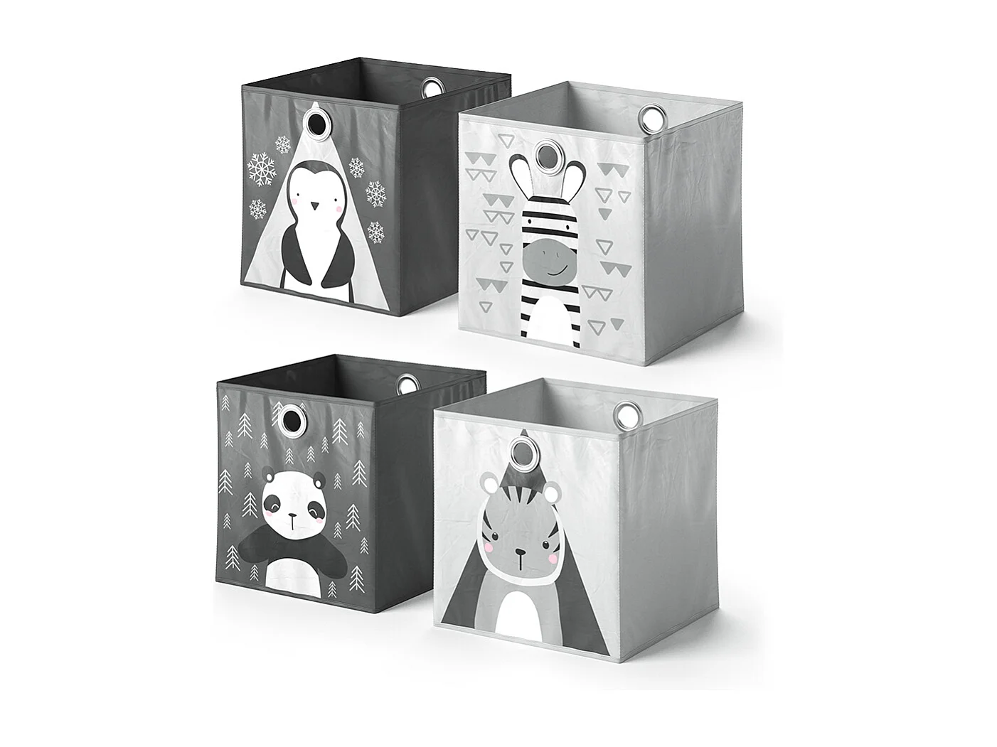 Boîte pliante gris foncé 30x30x30