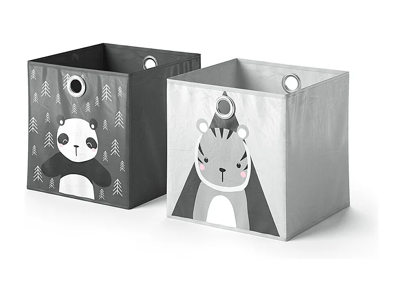 Boîte pliante gris foncé 30x30x30