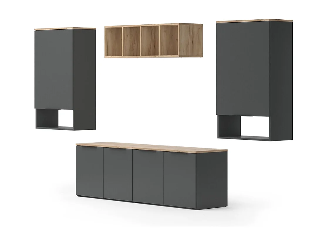 Wohnwand anthrazit 80x40x50 wido