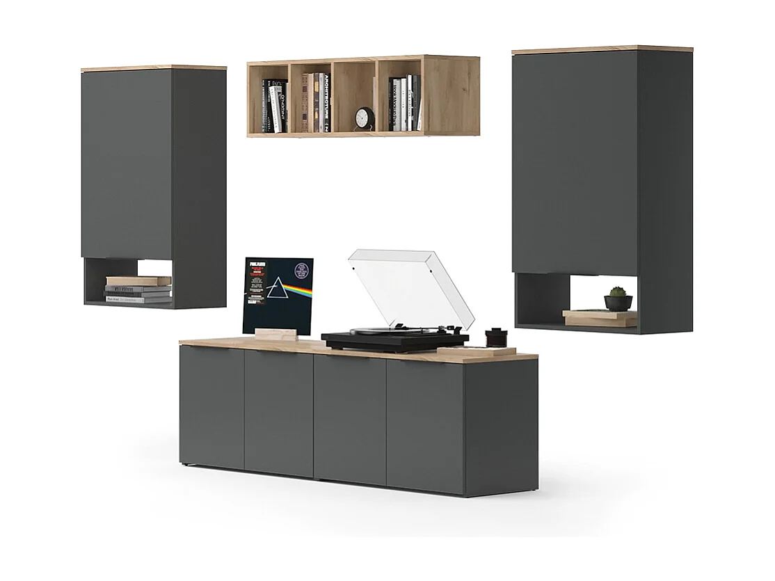 Wohnwand anthrazit 80x40x50 wido