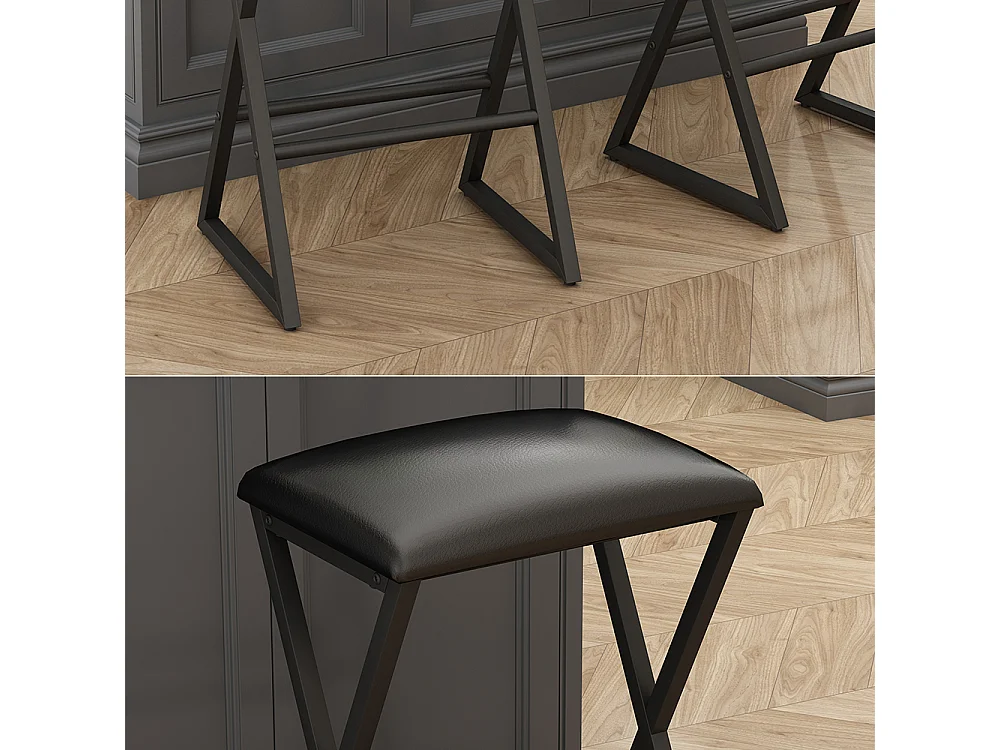 Barhocker schwarz 40x34x64 vault