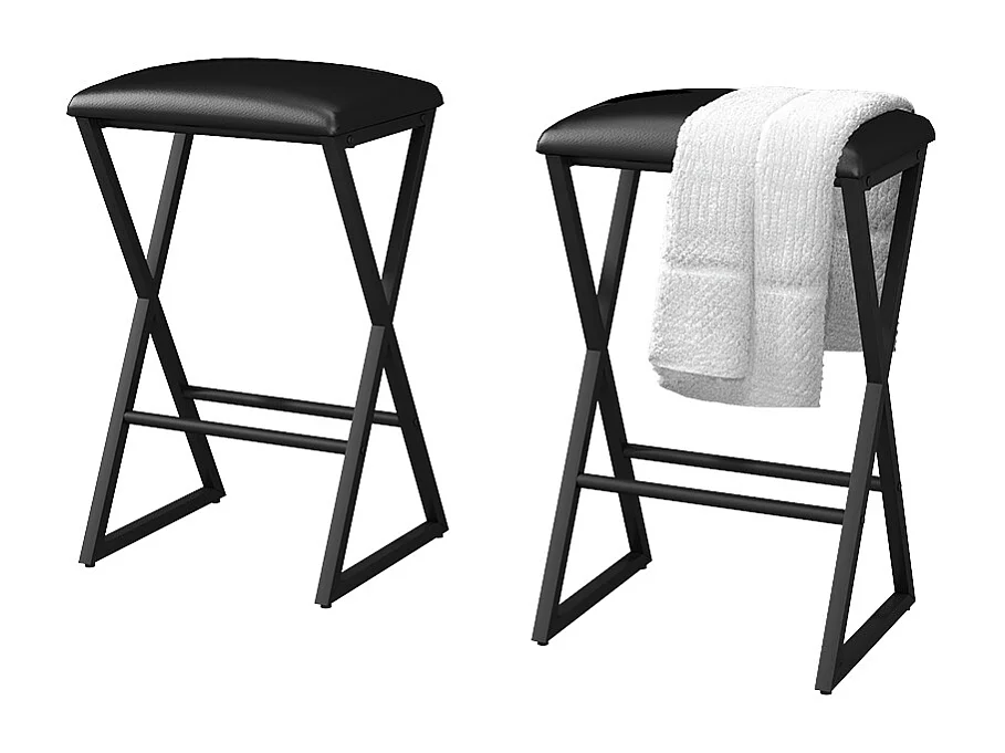 Tabouret de bar noir 40x34x64 vault