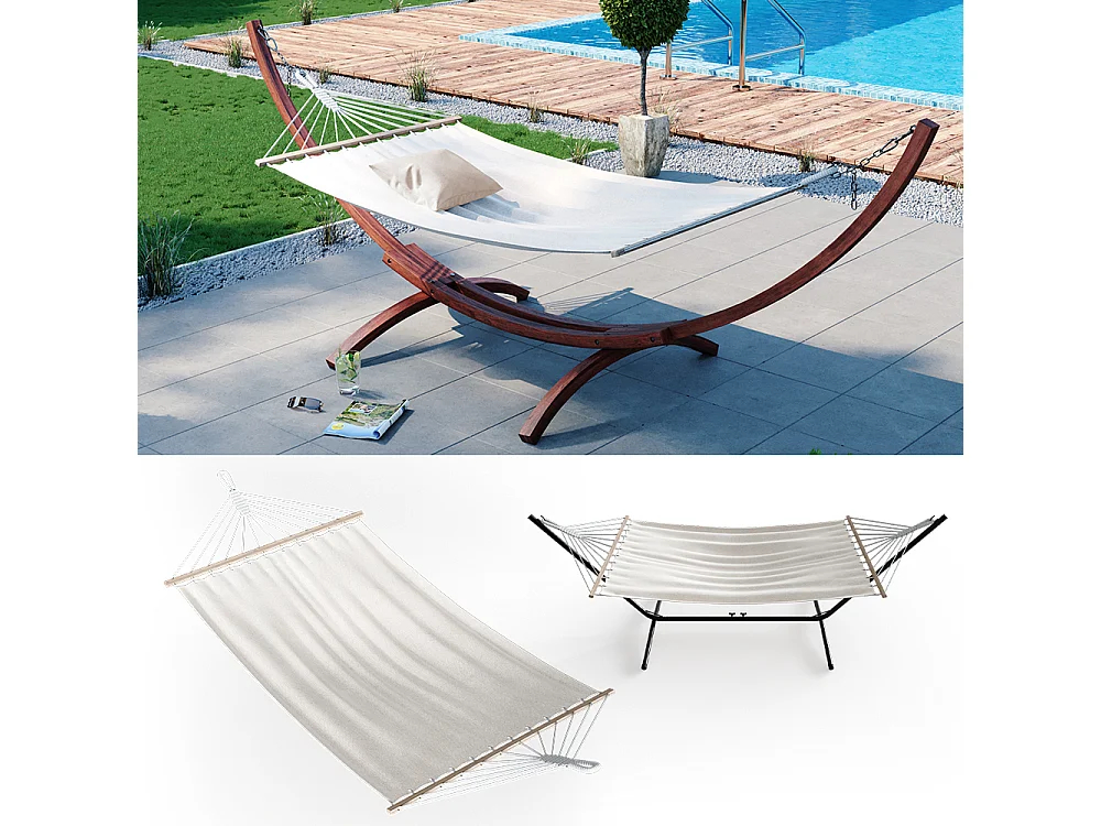 Hamac blanc 190x120x190