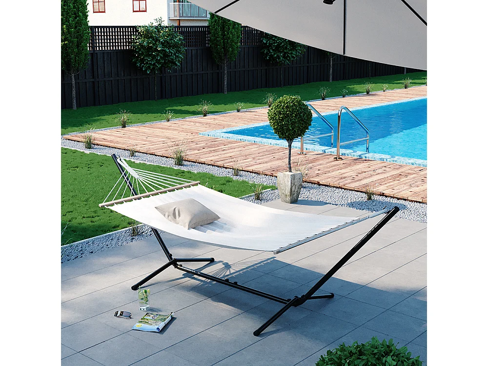 Support hamac noir 362x100x100