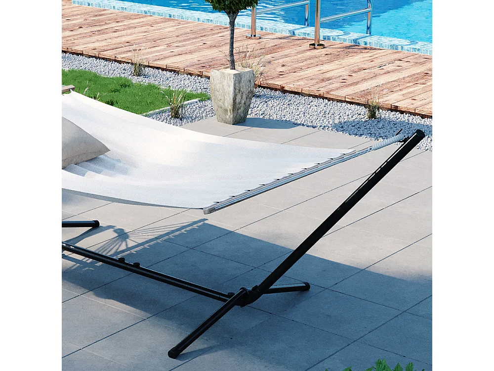 Support hamac noir 362x100x100