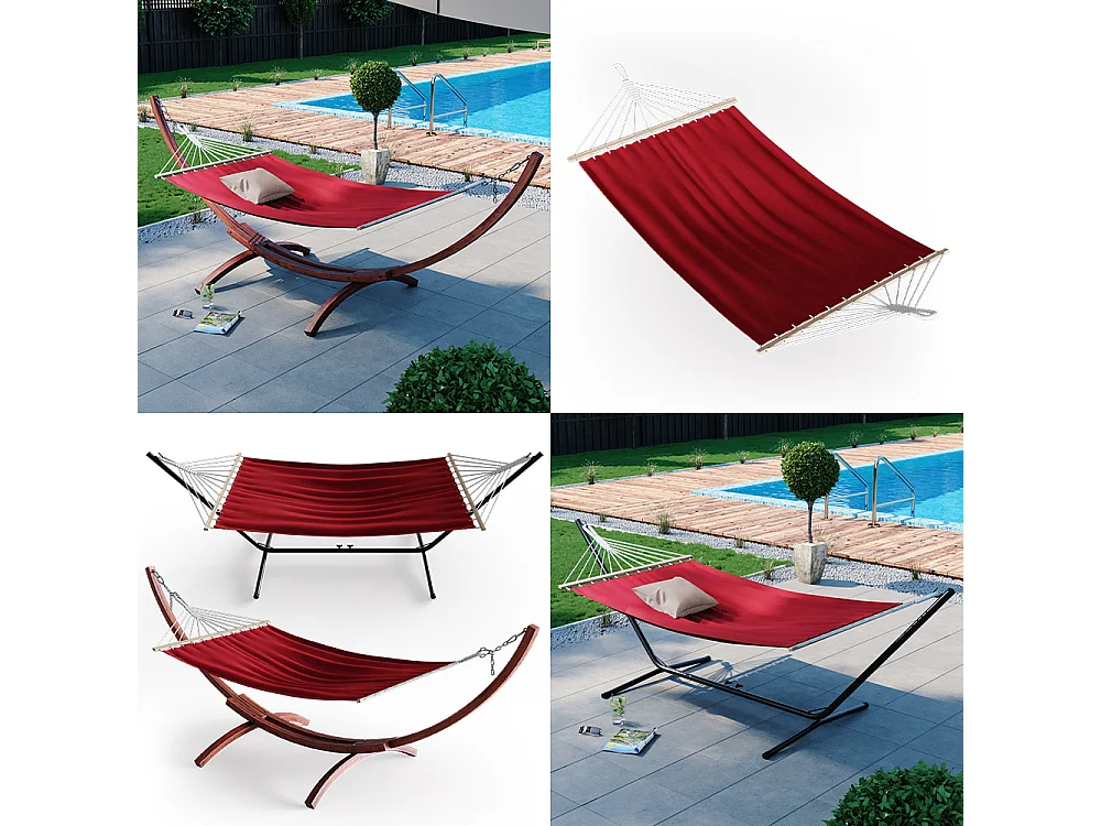 Hamac rouge 190x120x190