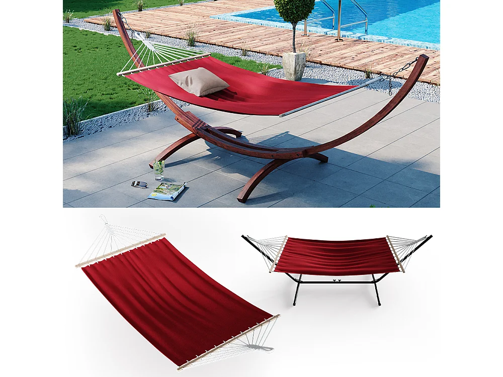 Hamac rouge 190x120x190