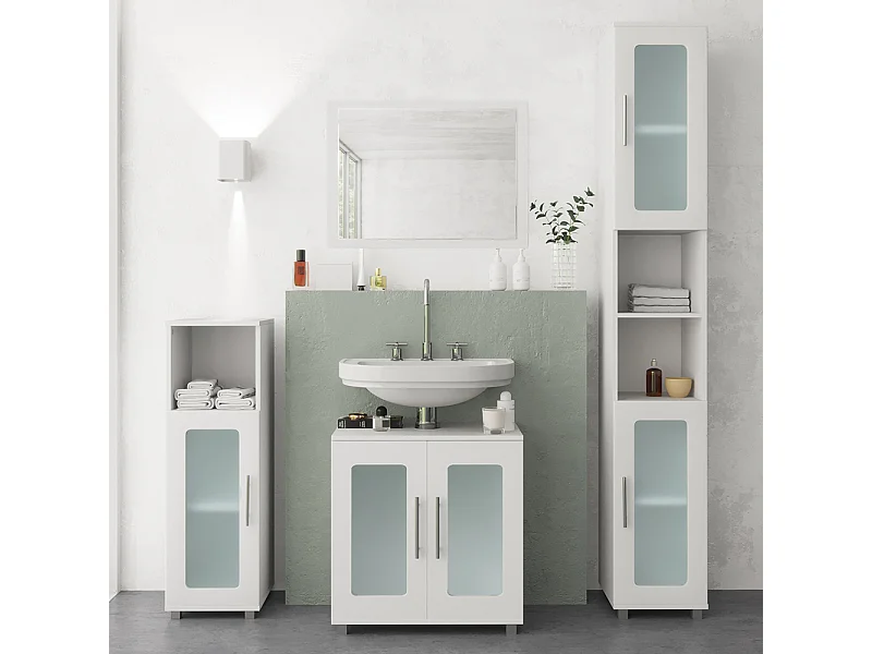 Miroir mural blanc 45x2x60 emma