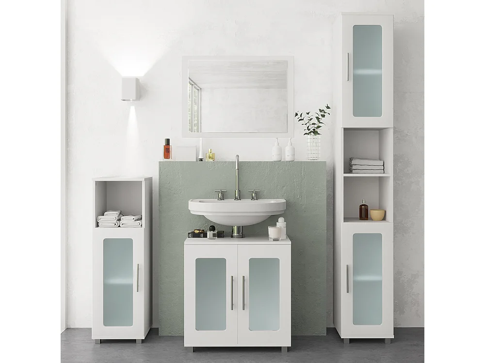 Miroir mural blanc 45x2x60 emma