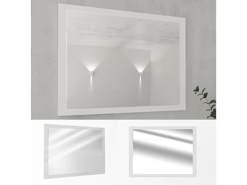 Miroir mural blanc 45x2x60 emma
