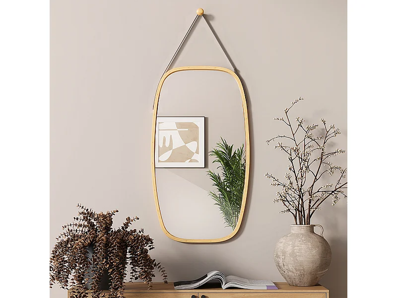 Miroir mural bambou 44x78x1.5 mirno