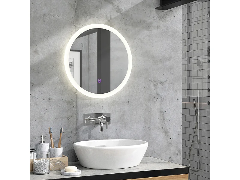 Miroir mural blanc 50x3x50