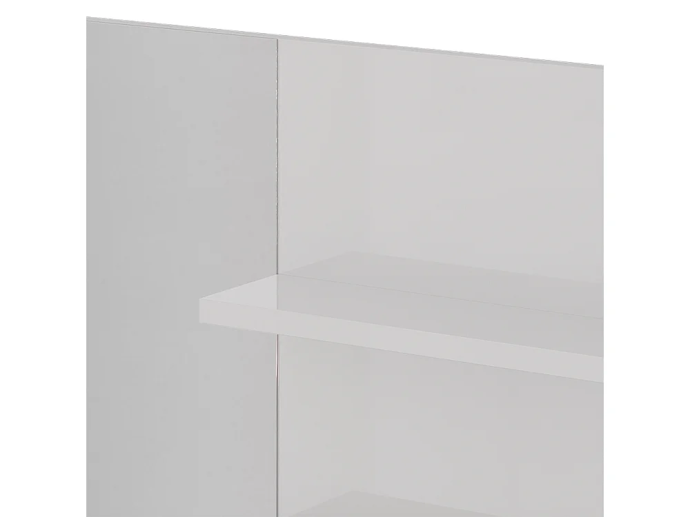 Étagère à miroir  blanc haute brillance 119.8x11x70