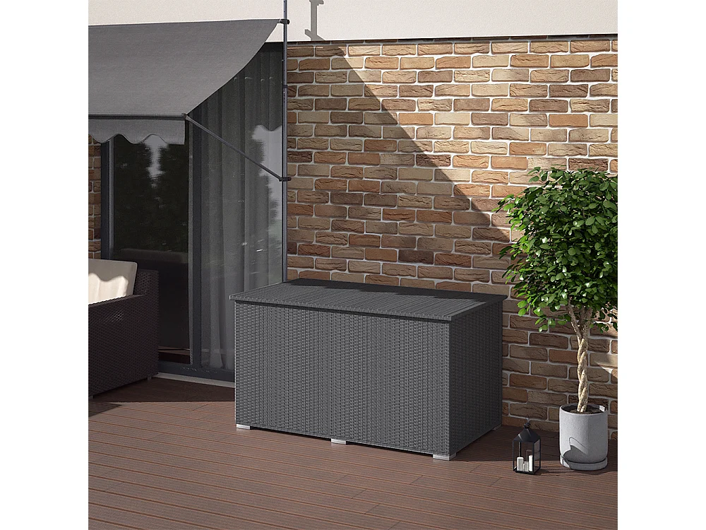 Coffre pour coussins anthracite 146x83x80